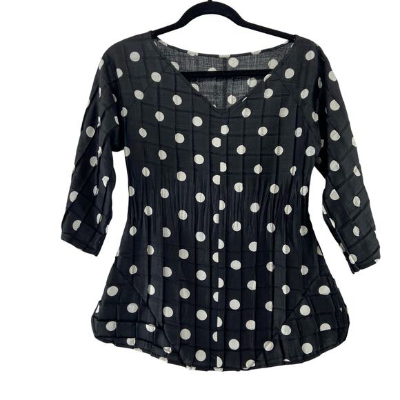 Babette Black Polka Dot Top Size XXS - Picture 1 of 6